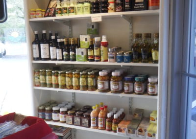 condiments, hot sauce and seasonings available at Destin Ice Seafood Market